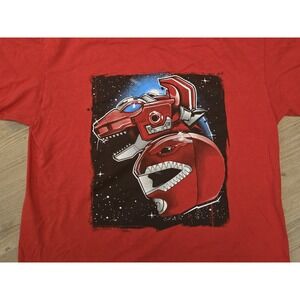 Power Rangers Red Cotton Men' T Shirt Size M
